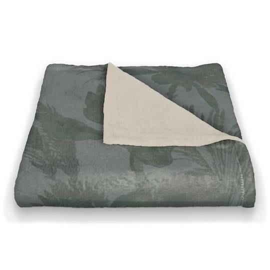 Tones Protea Blooms Coral Fleece Blanket